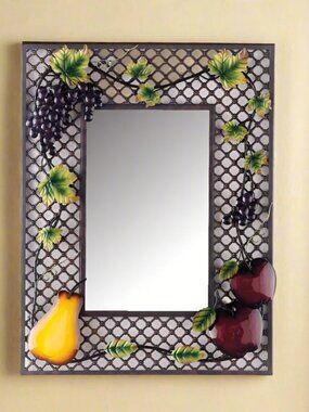 Sonoma Wall Mirror Latticework frame accented with fruit NEW Celebrating Home